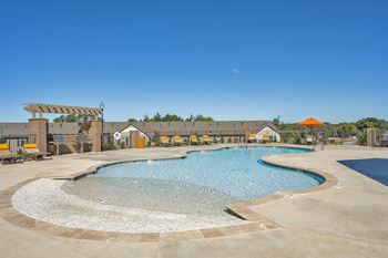 Zero entry saltwater swimming pool